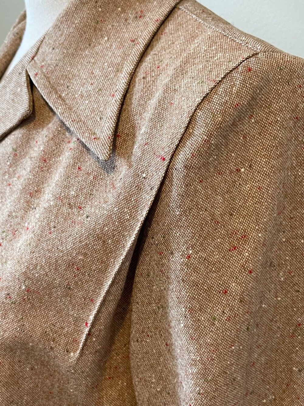 Vintage Pendleton 49er Jacket in Tan/Beige Red White Flecked Specs Wool - Picture 4 of 6